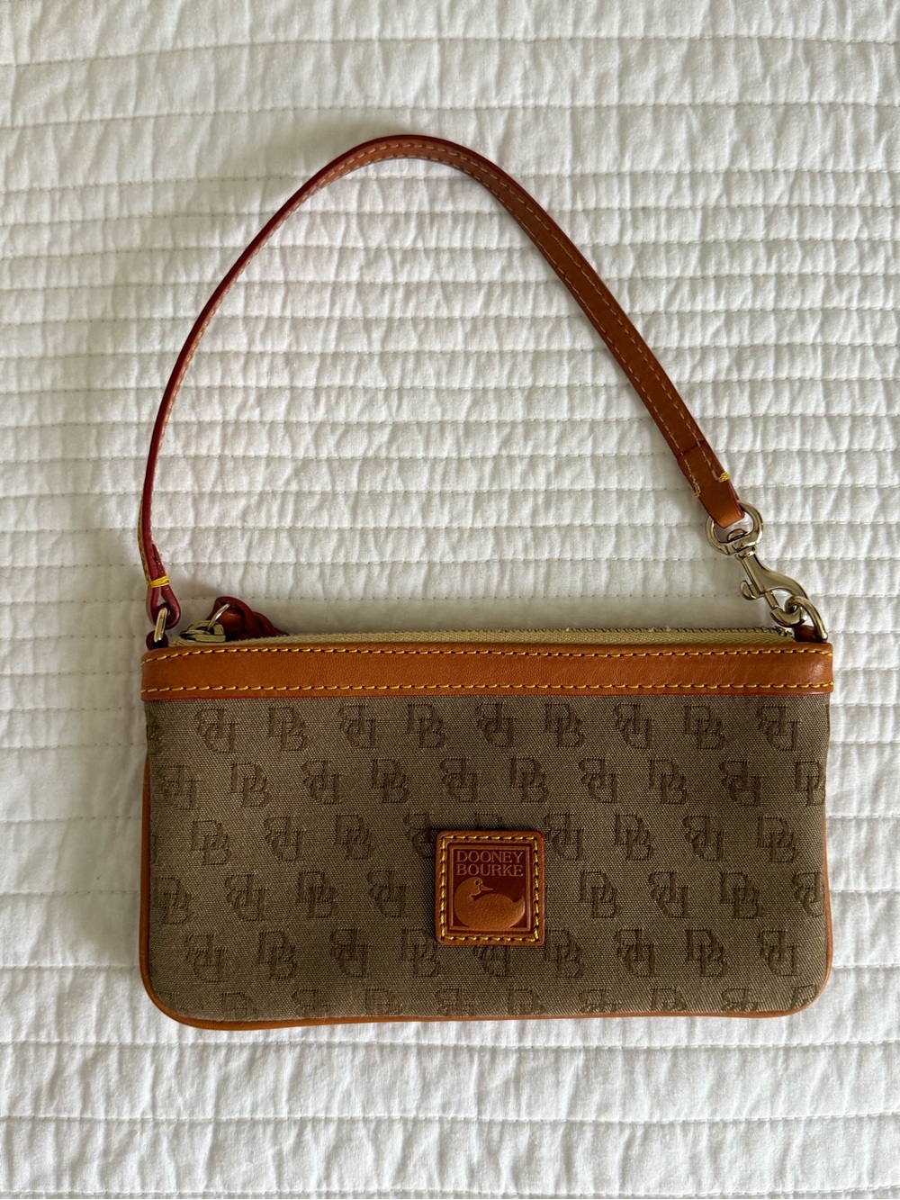 Dooney & Bourke Brown Signature Canvas small purse
